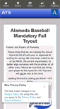 Mobile Screenshot of alamedabaseball.org